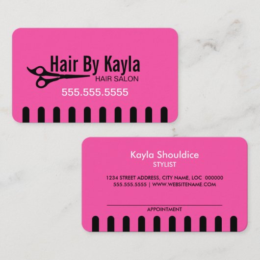 Coiffeur de salon de coiffure avec rendez-vous ros (Devant / Derrière)
