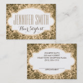 Coiffeur en or Damask Salon Rendez-vous (Devant / Derrière)