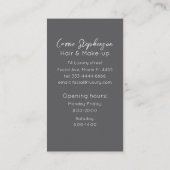 Coiffeur et carte de visite de maquillage (Dos)