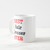 coiffeur, meilleur jamais Mug (Devant gauche)