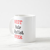 coiffeur, meilleur jamais Mug (Devant gauche)