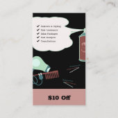 Coiffeur moderne $10 de réduction Carte (Devant)