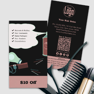 Coiffeur moderne $10 de réduction Carte