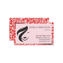 Coiffeur Moderne Design Fleur Carte de visite