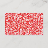 Coiffeur Moderne Design Fleur Carte de visite (Dos)