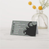 Coiffeur noir long cheveux plié carte de fidélité (Dos)