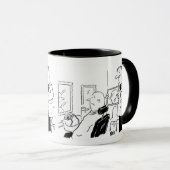 Coiffeur ou coiffeur, caricature Mug (Devant droit)