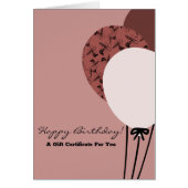 Coiffeur rose Joyeux certificat cadeau d'anniversa (Devant)