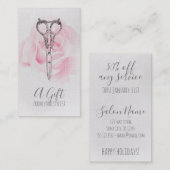 coiffeur styliste cadeau certificat cadeau xmas (Devant / Derrière)