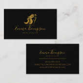 Coiffeur styliste Parties scintillant or Carte de (Devant / Derrière)