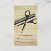 Coiffeuse Beauté Salon Rendez-vous Carte de rappel (Dos)