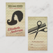 Coiffeuse Beauté Salon Rendez-vous Carte de rappel (Devant / Derrière)