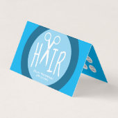 Coiffeuse bleue Carte de fidélité professionnelle  (Devant)