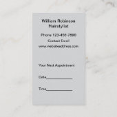 Coiffeuse Bold Moderne Nouveau Cartes de Rendez-vo (Dos)