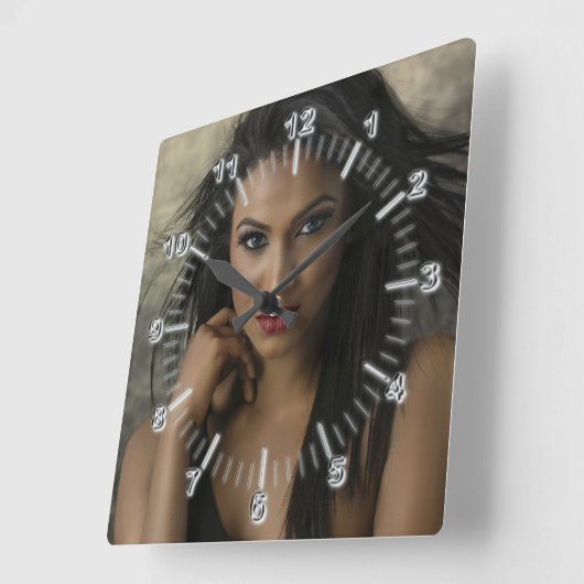 Coiffeuse Carré Horloge murale (Angle)