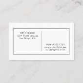 Coiffeuse Carte de visite (Dos)