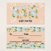 coiffeuse coiffeuse styliste carte cadeau certific (Devant & derrière)