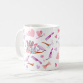 Coiffeuse d'aquarelle Coffee Mug (Devant gauche)