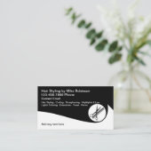 Coiffeuse de beauté rose Cartes de visite de thème (Debout devant)