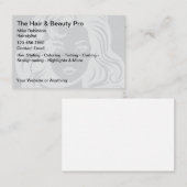Coiffeuse Design Carte de visite unique (Devant / Derrière)
