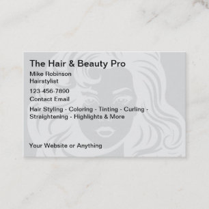 Coiffeuse Design Carte de visite unique