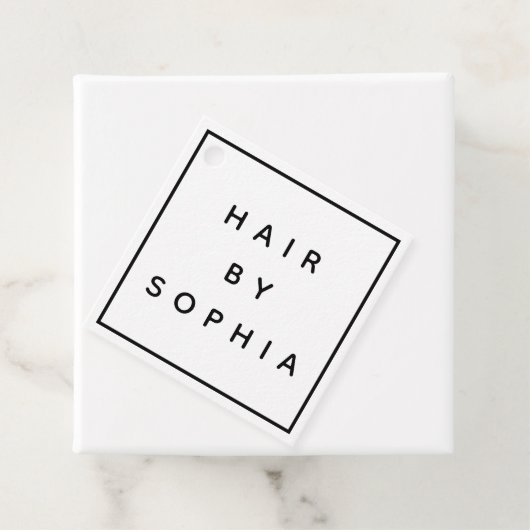 Coiffeuse élégant logo étiquette d'entreprise (En situation)
