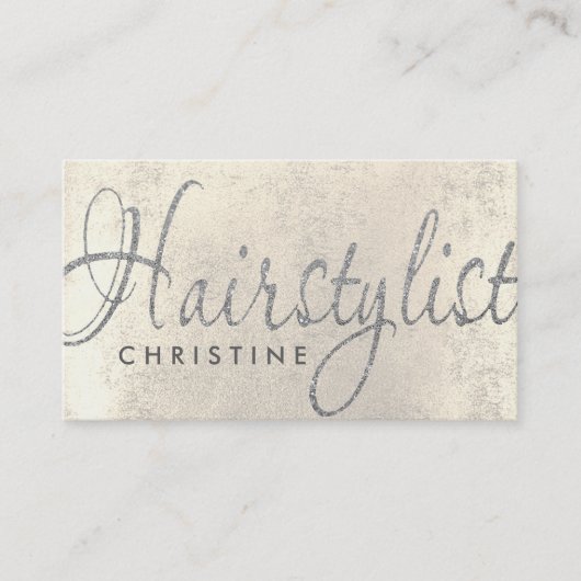 coiffeuse fausse parties scintillant argent carte (Devant)