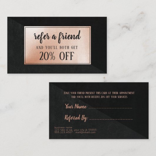 Coiffeuse moderne rose or carte de référence noir (Devant / Derrière)