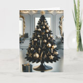 Coiffeuse noir et or carte de vacances (Devant)