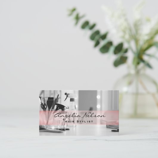 Coiffeuse Salon Outils Beauté Carte de visite (Debout devant)