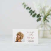 Coiffeuse Soft Rose & Grey Design Carte de visite (Debout devant)