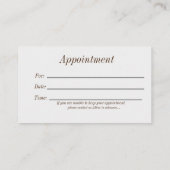 Coiffeuse Soft Rose & Grey Design Carte de visite (Dos)