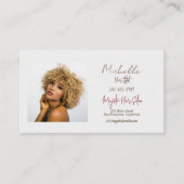 Coiffeuse Soft Rose & Grey Design Carte de visite (Devant)