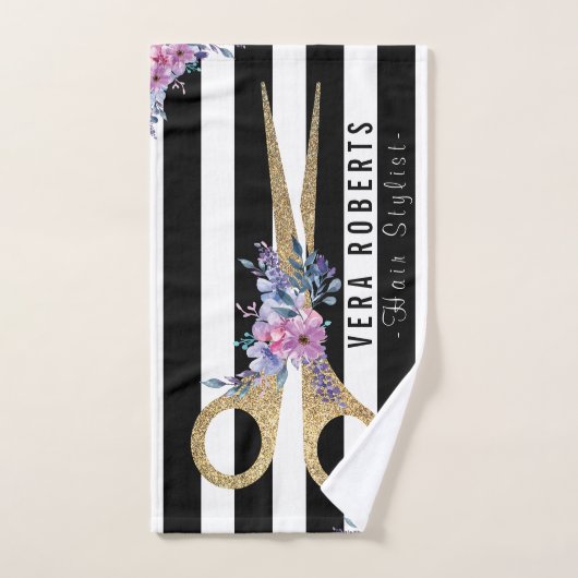 Coiffeuse Styliste Parties scintillant Ciseau Beau (Serviette à main)