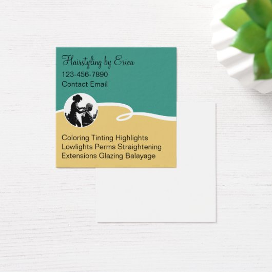 Coiffeuse tendance Cartes de profil professionnell (Bureau)