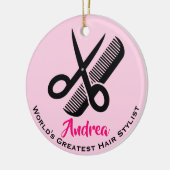 Coiffure Styliste Ornement céramique (Gauche)