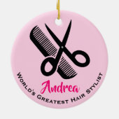 Coiffure Styliste Ornement céramique (Dos)