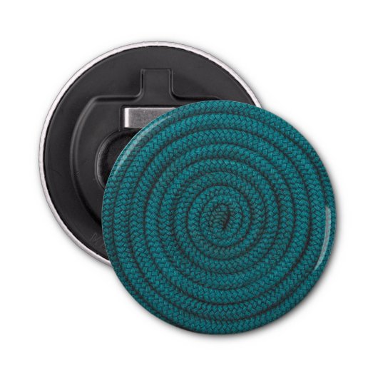 Coiled Blue Rope Button Flesopener (Voorkant)