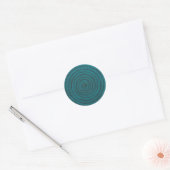 Coiled Blue Rope Ronde Sticker (Envelop)
