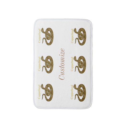 Coiled Copperhead Snake Thunder_Cove Badmat (Voorkant Verticaal)