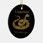 Coiled Copperhead Snake Thunder_Cove Keramisch Ornament (Rechts)