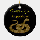Coiled Copperhead Snake Thunder_Cove Keramisch Ornament (Achterkant)