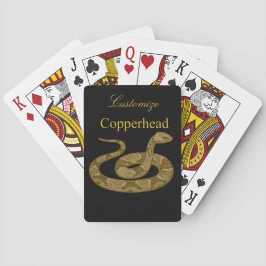 Coiled Copperhead Snake Thunder_Cove Pokerkaarten (Achterkant)