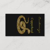 Coiled Copperhead Snake Thunder_Cove Visitekaartje (Achterkant)