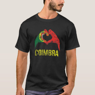 Coimbra Portugese Stad Vintage Portugal Vlag T-shirt