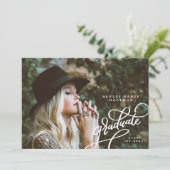 Coin amusant Faire-part de graduation de script (Debout devant)