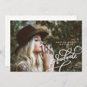 Coin amusant Faire-part de graduation de script (Devant / Derrière)