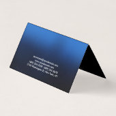 Coin arrondi bleu foncé Carte de visite noir (Dos)