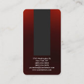 Coin arrondi Brownish Red Grey Carte de visite (Dos)