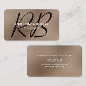 Coin arrondi Browny Beige Manager Carte de visite (Devant / Derrière)